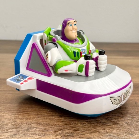 DISNEY Parks Pixar Toy Story BUZZ LIGHTYEAR Pull Back Vehicle Car Spaceship Toy - Picture 1 of 10